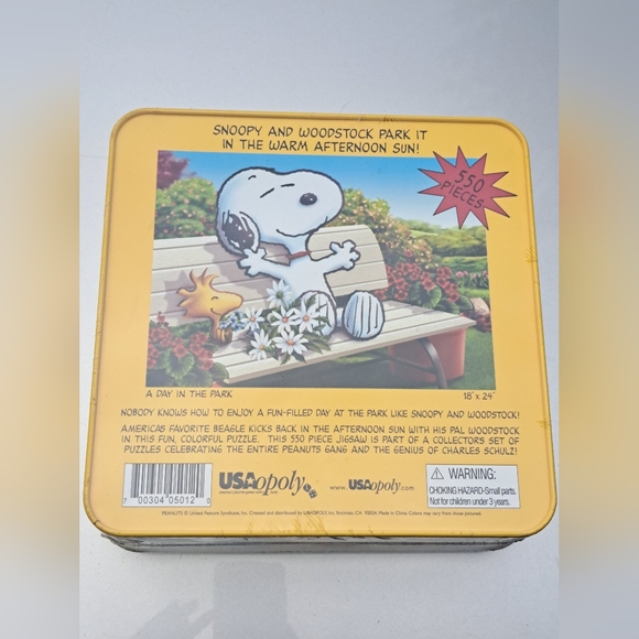 Peanuts Day in The Park Jigsaw Tin Puzzle 550pc SEALED - Picture 8 of 9
